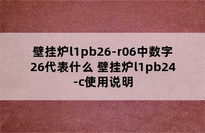 壁挂炉l1pb26-r06中数字26代表什么 壁挂炉l1pb24-c使用说明